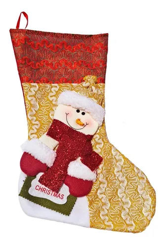 comprar Bota Roja Con Aplique De Papa Noel 25 X 40 Cm Sheshu Navidad Color Rojo