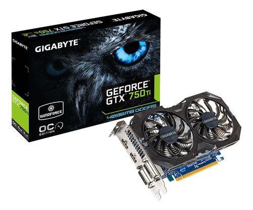 Placa de video Nvidia Gigabyte GeForce 700 Series GTX 750 Ti OC Edition 2GB