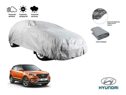 Cubierta Funda  Auto Afelpada Hyundai Creta 1.6l 2016 Msi