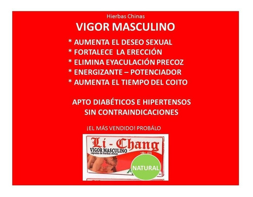 Lichang Vigor Masculino X 4 Capsulas. Belgrano