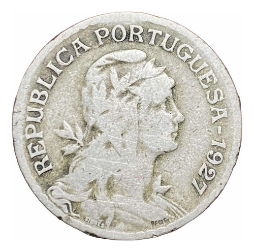 Moneda 1 Escudo Portugal 1927 Km 578 Primera De La Serie