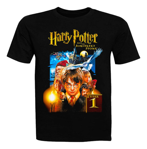 Polera Harry Potter Year 1, Manga Corta 100% Algodón