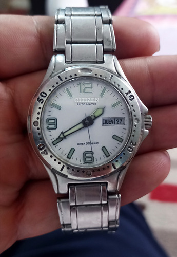 Reloj Citizen Challenger Diver Casi Único Muy Raro Y Escaso Plateado Plateado Blanco (Usado)