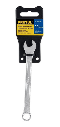 Imagen 2 de 8 de Llave Fija Combinada Milimetrica Acero Cromada 11 X 150 Mm