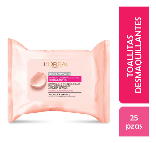 Toallitas Desmaquillantes Hidra Total5 Loreal 25 Pzas