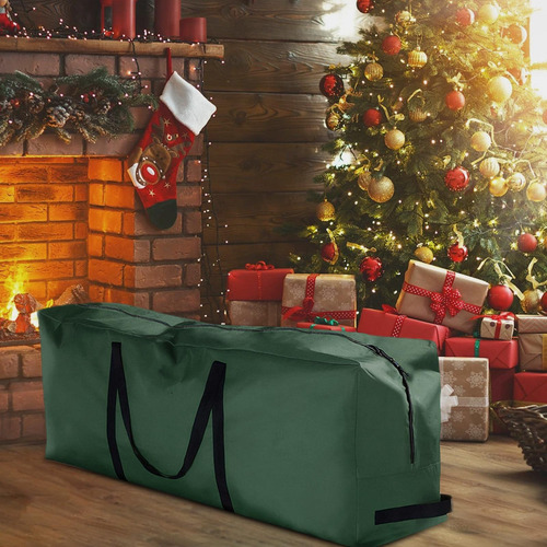 Bolsa De Árbol De Navidad Redonda A Verde 165x38x76cm