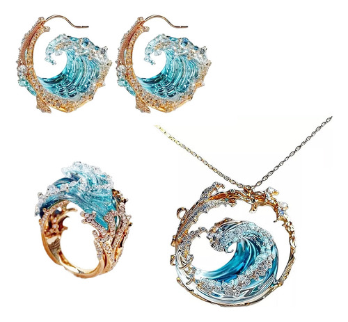 Para Exquisito Conjunto De Accesorios Ondulados, Collar,