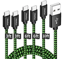 Comprar Cable Usb C De Carga Rápida Cleefun, Paquete De 5, 3\u002F3\u002F6\u002F6\u002F1