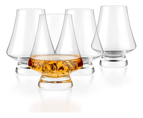 Luxbe - Juego De 4 Vasos De Degustacion De Cristal De Whisky