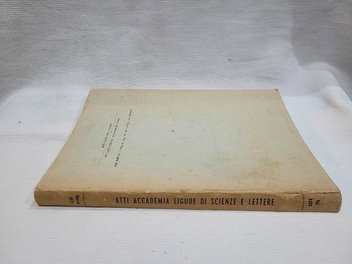 Imagen 2 de 10 de Atti Accademia Ligure Scienze E Lettere Genova Vol 35 1979