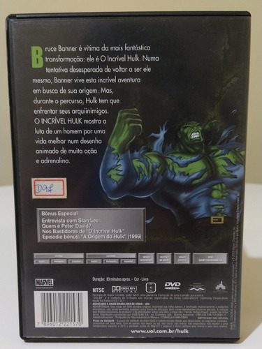Dvd Incrível Hulk Desenho - Original