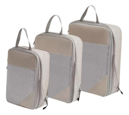 O, Conjunto Bolsas Almacenamiento Comprimido For Beige .