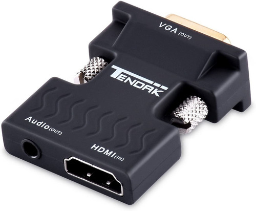 Tendak - Adaptador De Hdmi A Vga Macho Hembra 1080p Con C...