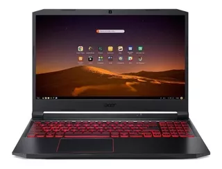 Notebook gamer Acer Aspire Nitro 5 AN515-44 preta e vermelha 15.6", AMD Ryzen 7 4800H 8GB de RAM 512GB SSD, NVIDIA GeForce GTX 1650 144 Hz 1920x1080px Linux Endless