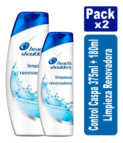 Head & Shoulders Shampoo Limpieza Renovadora 375 Ml + 180ml
