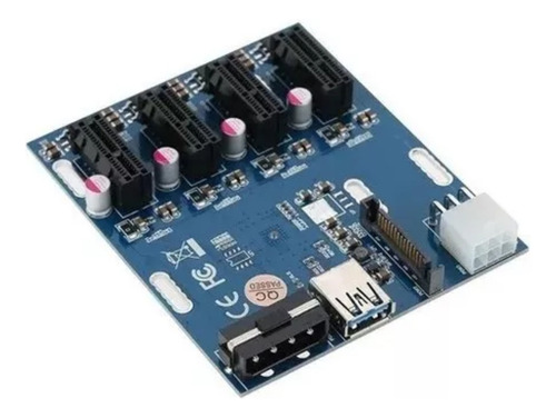 Placa Expansora Pcie-1 (1 A 4) Pcie-1 Multiplicador Minería