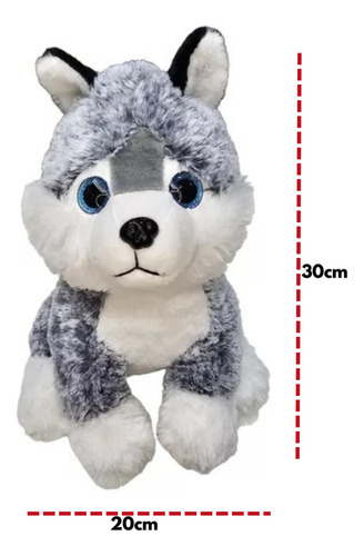 Peluche Lobo Siberiano Mediano Perro Husky 27cm 70326