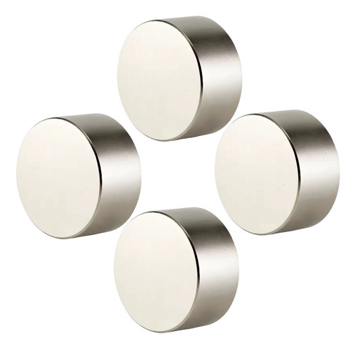 4 Imã De Neodímio 25x15mm Alta Potência Redondo N52
