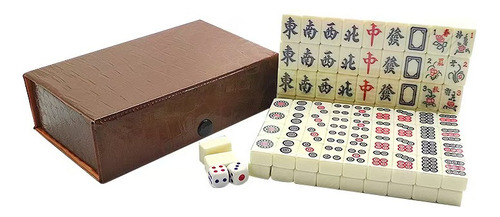 Minifichas Grabadas De Cards Mahjong 144 Para Reuniones Fami