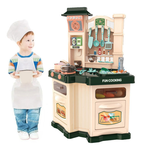 Mega Cozinha Infantil Com Musicas Vapor Luz Torneira 77cm Cor Colorido