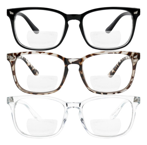 Lentes De Lectura Bifocales Para Mujeres Y Hombres, Rectangu