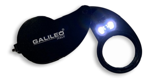 Lupa Alta Graduación Galileo Doble Lente Cristal Led Uv 40x