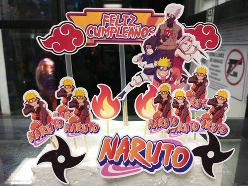  Toppers Para Tortas Motivo Naruto Cumpleaños. 