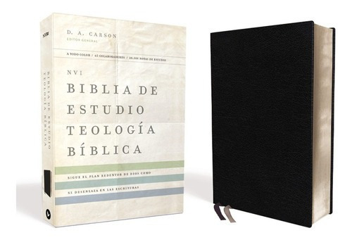 Nvi Biblia De Estudio, Teología Bíblica, Piel Reciclada, De D. A. Carson. Editorial Vida, Tapa Blanda En Español, 2022