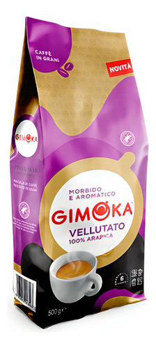 Café Tostado En Granos Gimoka Vellutato 500gr - 100% Arábica