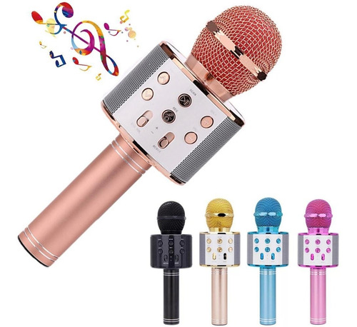 Micrófono Karaoke Inalámbrico Con Bluetooth Parlante Usb 