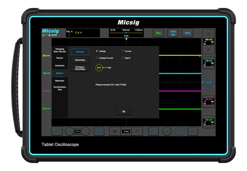 Osciloscópio Digital Automotivo Touch 100mhz 4ch Micsig