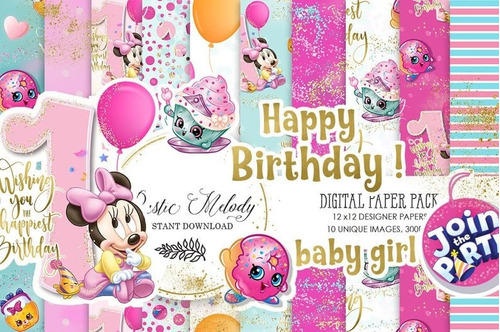 Papeles Digitales #05 - Minnie Happy Birthday