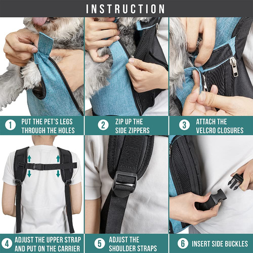 Mochila Portabebés Petami Ajustable Para Perros Pequeños Y G