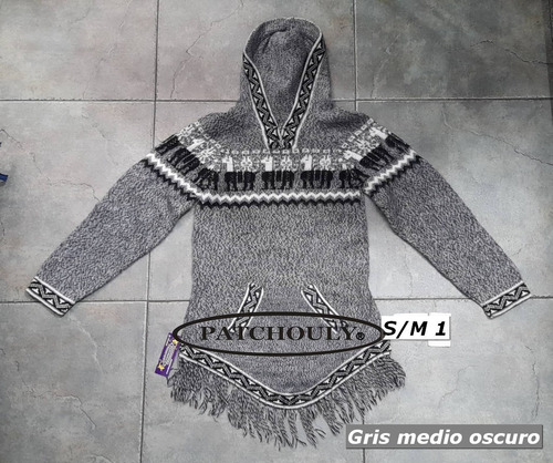 Imagen 2 de 2 de Sweater Shakira Lana Alpaca Llama Pullover Capucha Talle S/m