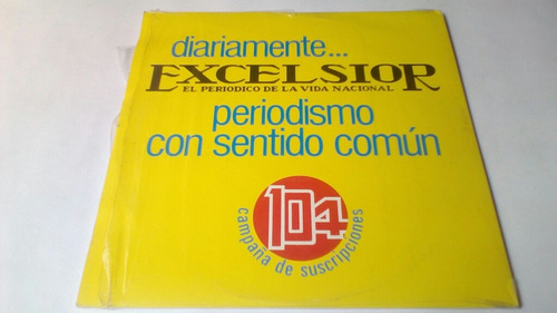 Lp Periódico Excelsior Excelentes Condiciones Sin Rayones