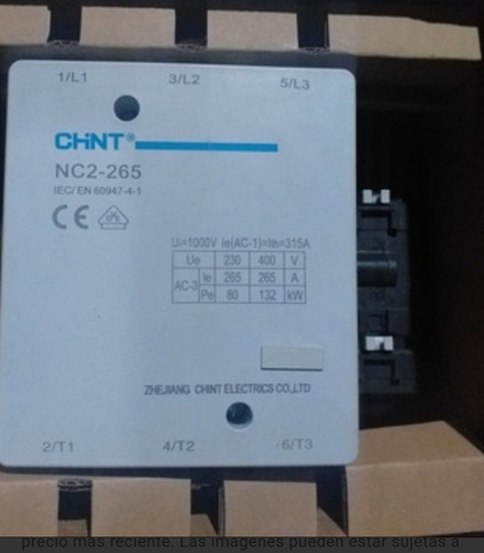 Contactor De 265 Amp Nc2 3 Polos Marca Chint