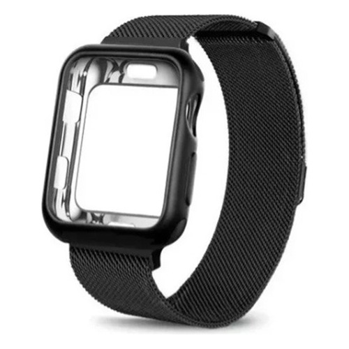 Correa Loop Milanese + Case Para Apple Watch Serie 5 6 7 Y 8