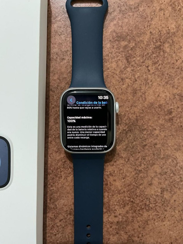 Apple Watch Series 9 (gps,45mm) Caja De Aluminio Plateada Con Banda Azul Tormenta Deportiva, M/l - Seminuevo (Usado)