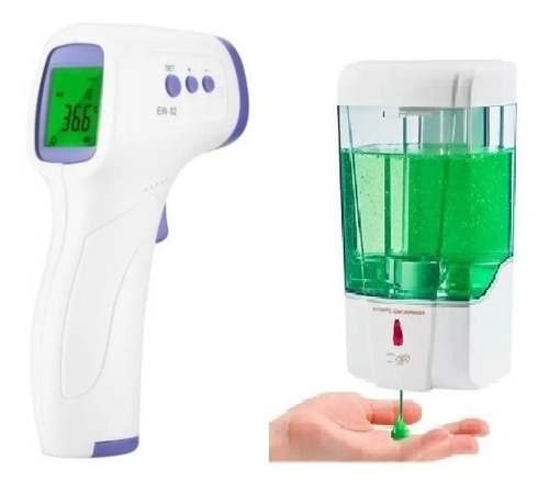 Termometro Infrarrojo Digital + Dispensador Alcohol Gel