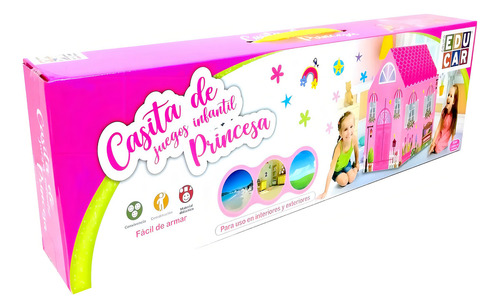 Carpa Princesa Infantil Casita De Juegos Color Rosa