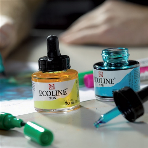 Tintas Acuarelables Saffron Yellow 245 Ecoline Talens 30ml
