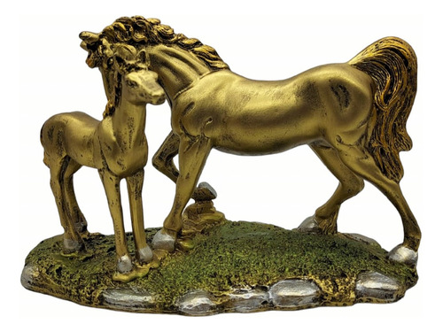 Escultura Caballo Con Cría 17cm Altura