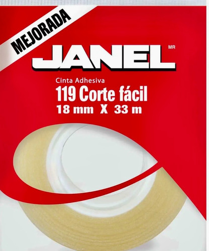 20 Cinta Diurex Janel 119 18mmx33mts Transparente Cortefàcil