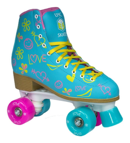 Patines De Cuatro Ruedas Color Azul Para Niños