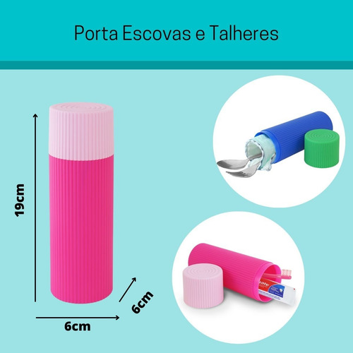 Imagem 4 de 4 de Porta Talheres Porta Escova De Dentes Portátil Jacki Design