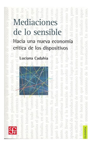 Libro: Mediaciones De Lo Sensible. | Luciana Cadahia
