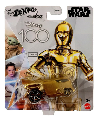 C-3po Disney 100 2 Star Wars Hot Wheels Character Cars