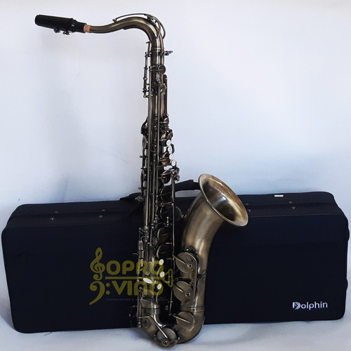 Sax Tenor Sib Envelhecido Escovado Dolphin