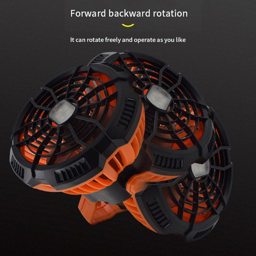 Ventilador Portátil Para Acampar Con Lámpara Led,