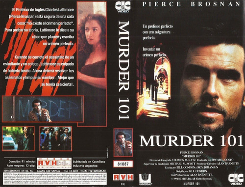 Murder 101 Vhs Pierce Brosnan Dey Young 1991